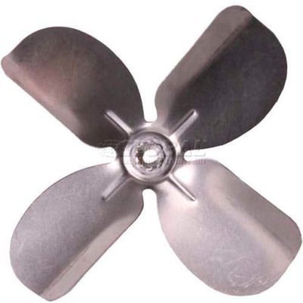 Pem Motors Small Fixed Hub Fan Blade, 6-1/2" Dia., 27¬∞ Pitch, CW, 1/4" Bore, 13/16" Blade Depth, 4 Blade 6.527CWA